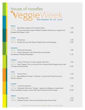 vegetarian week specials menu template template archive