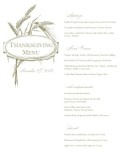Harvest Thanksgiving Menu