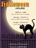 Halloween Holiday Hours Flyer