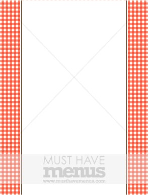 Gingham Menu Background