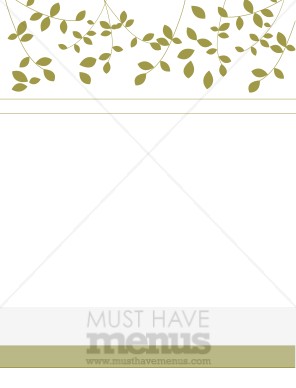 Leafy Menu Background
