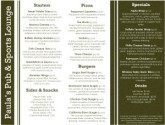 Sports Lounge Menu