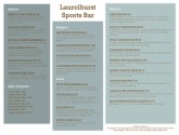 Casual Sports Bar Menu