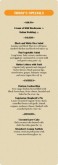 American Style Daily Specials Menu