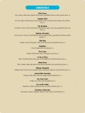 American Style Bar Menu