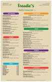 American Style Menu Tabloid