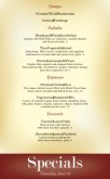 Family Restaurants Specials Menu
