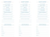 Cafe Restaurant Comment Card
