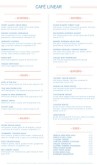 Cafe Restaurant Menu Long