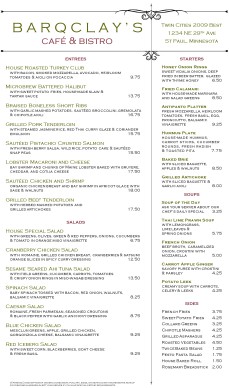 Customize Market Cafe Menu Long