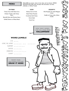 word template table