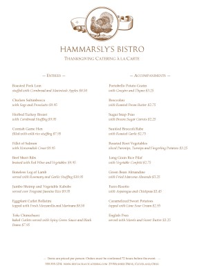 Customize Turkey Catering Menu