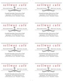 East Cafe Business Card