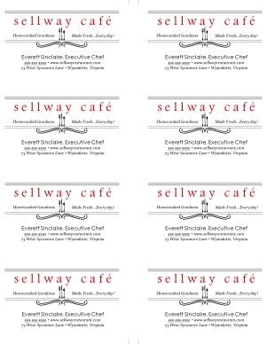 Customize East Cafe Business Card