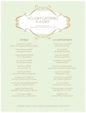 Catering Holiday Menu