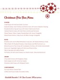 Christmas Prix Fixe Menu