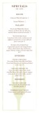 Bar Restaurant Daily Specials Menu