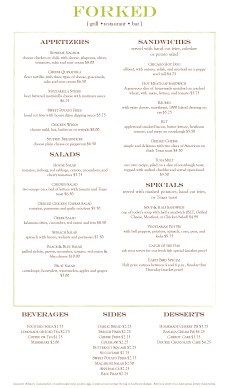Customize Bar Restaurant Menu Long