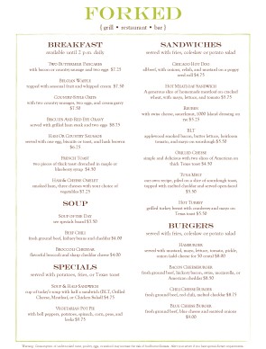 Customize Bar Restaurant Menu