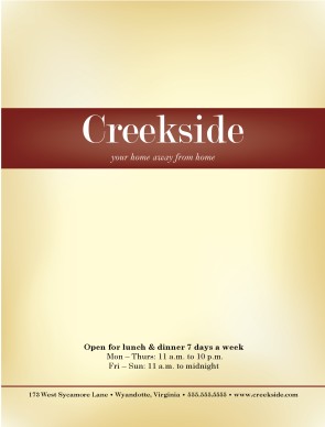 Customize Family Restaurants Menu Cover