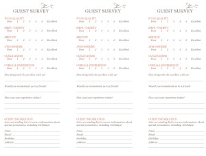Customize Garden Cafe Comment Card