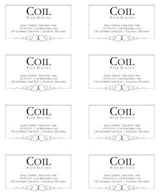 Customize Fine Dining Restaurant Business Card