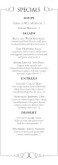 Fine Dining Daily Specials Menu