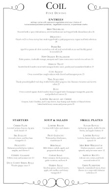 Customize Fine Dining Food Menu Long