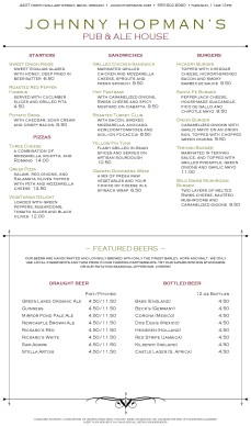 Customize American Pub Menu