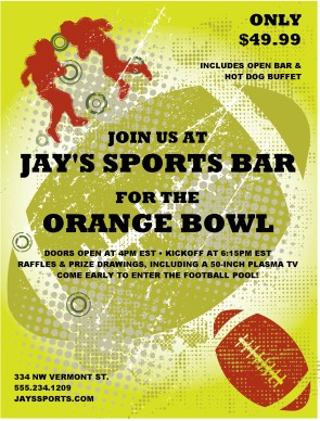 Customize Bowl Game Flyer