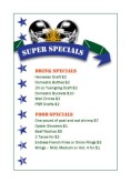 Super Football Specials Table Tent