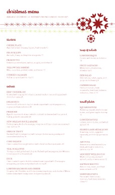 Customize Christmas Prix Fixe Menu Long