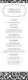 Fine Restaurant Daily Specials Menu