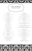 Fine Restaurant Dining Menu Tabloid
