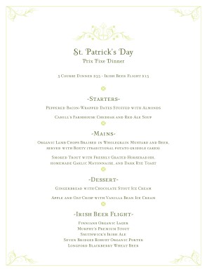 st patricks day menus and recipes
