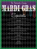 Mardi Gras Specials Menu