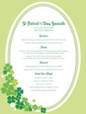 St Patricks Day Parade Menu