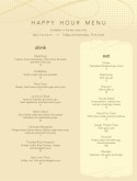 Cocktail Happy Hour Menu
