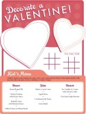 Valentine Kids Menu