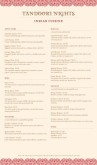 Indian Dinner Menu Long