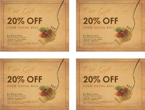 restaurant coupon printable templates menu