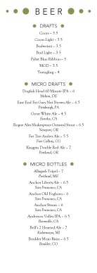 Customize Modern Beer Menu