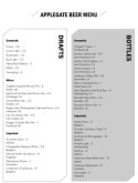Simple Beer Menu