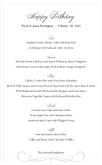 Birthday Party Menu