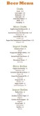 Fall Beer Menu