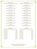 Italian Fine Dining Menu Page