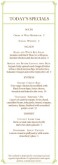 Italian Fine Dining Daily Specials Menu