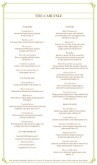 Italian Fine Dining Menu Long