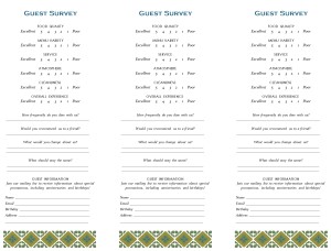 Customize Mexican Lunch Comment Card