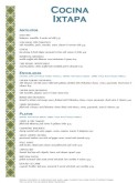 Mexico Lunch Menu
